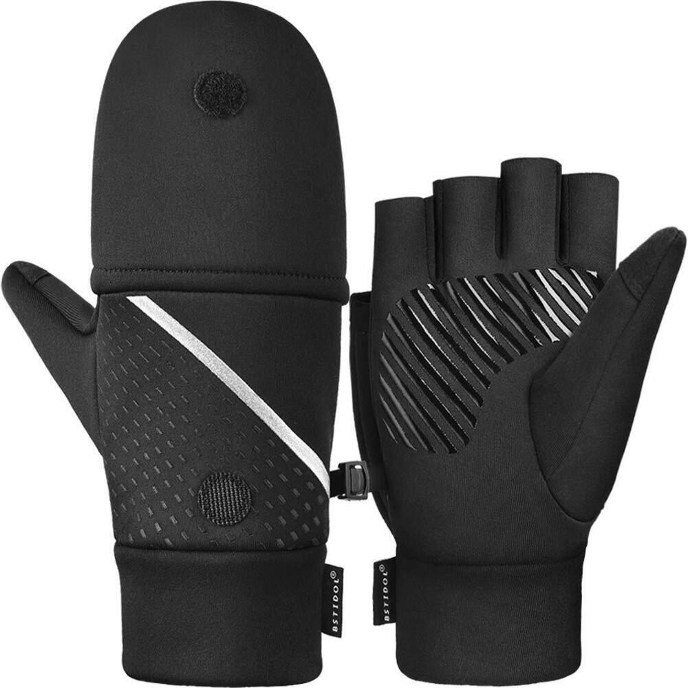 5963 Convertible Mittens Winter Fingerless Glovess With Thermal Warm Mitten